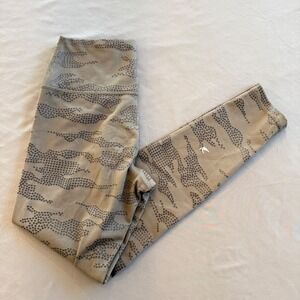 Glyder Womens Star Camo High Rise Leggings Taupe Charcoal Small